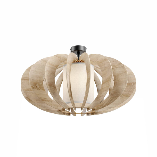 Taklampa Modern A med trälameller, Ø 60 cm