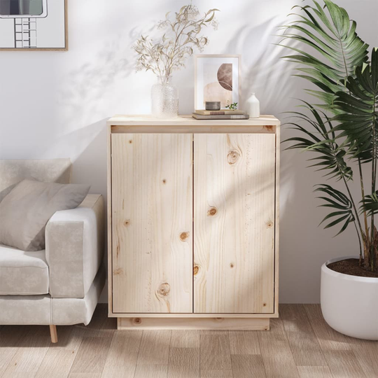 vidaXL Skänk 60x34x75 cm massiv furu