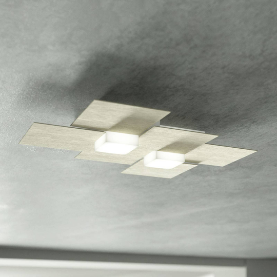 GROSSMANN Creo LED-taklampa 2 ljuskällor champagne