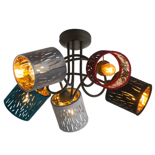 Taklampa Ticon i modern design med fem ljuskällor