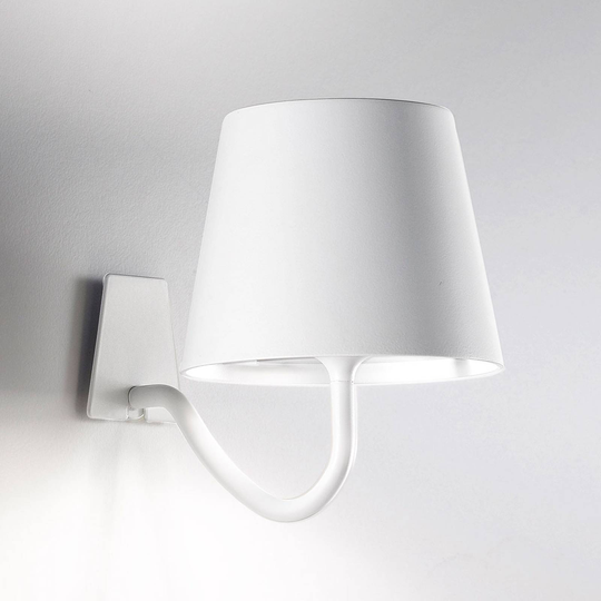 LED-vägglampa Poldina dimbar, batteri, vit
