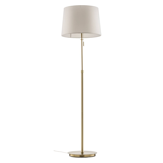 Höjdjusterbar golvlampa Lyon med dragströmbrytare