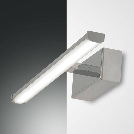 LED-vägglampa Nala, krom, bredd 30 cm