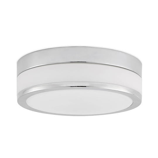 Lindby Flavi badrumstaklampa, Ø 28 cm, krom