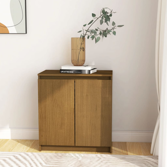 vidaXL Skänk honungsbrun 60x36x65 cm massiv furu