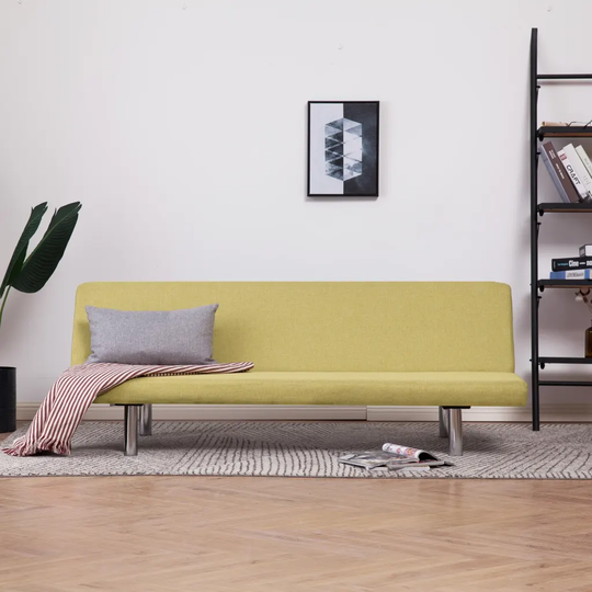 Bäddsoffa grön polyester