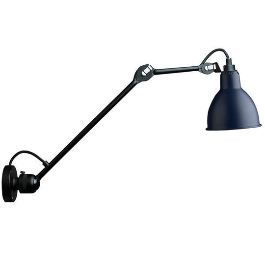 Lampe Gras N304 L40 Vägglampa Matt Svart & Blå Hardwired
