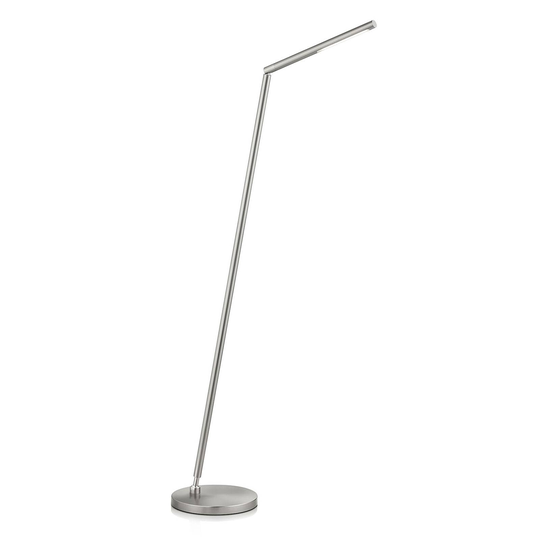 LED-golvlampa Dina-S nickel matt, geststyrning