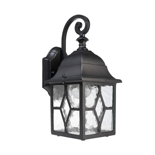 Utomhusvägglampa Sargas, E27, svart