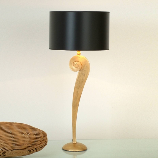 Ädel bordslampa LORGOLIOSO i guld-svart