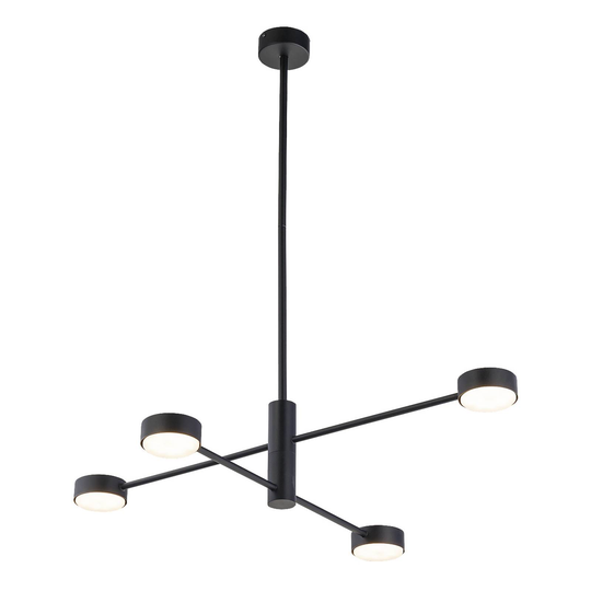 Taklampa Orbit IV, svart, 4 lampor