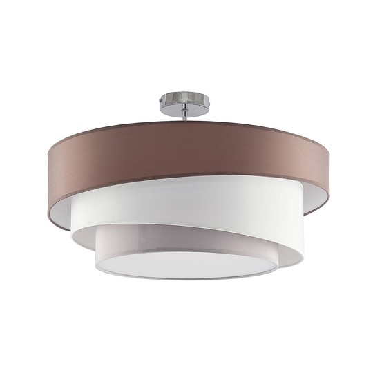 ELC Manasa taklampa, gråbrun/vit/grå