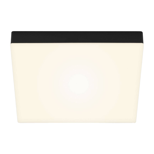 LED-taklampa Flame, 28,7 x 28,7 cm, svart