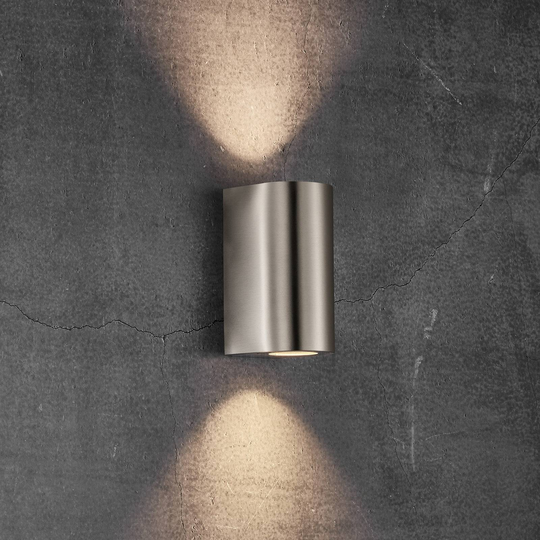 Utomhusvägglampa Canto Maxi 2, rostfritt stål