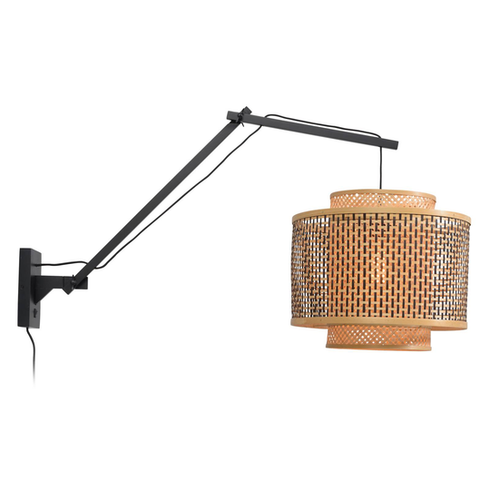 GOOD & MOJO Bhutan vägglampa 2 armar, svart Ø40 cm