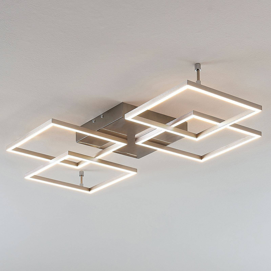 Dimbar LED-taklampa Quadra, 4 ljuskällor