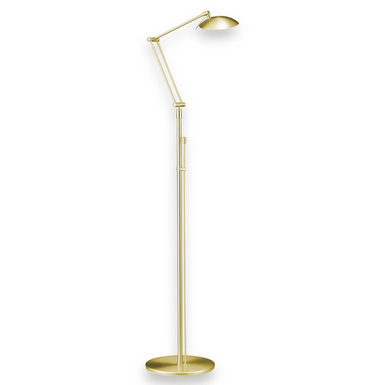 LED-golvlampa Curl i matt mässing