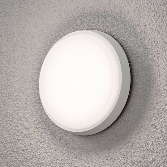 LED-utomhusvägglampa Cesena, rund