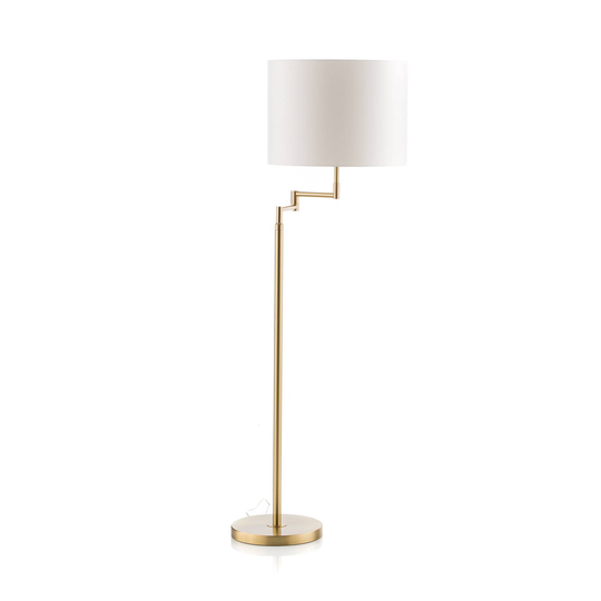 Golvlampa Lilian med LED-dimmer, matt mässing