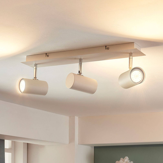 LED-taklampa Iluk i vitt, tre ljuskällor