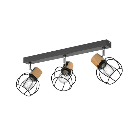 Envolight Fence taklampa, metall/trä, 3 lampor