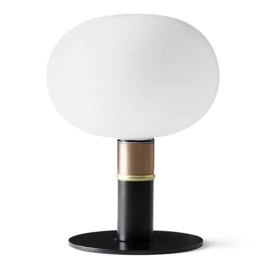 Bordslampa Mose av glas, dimbar, mässing
