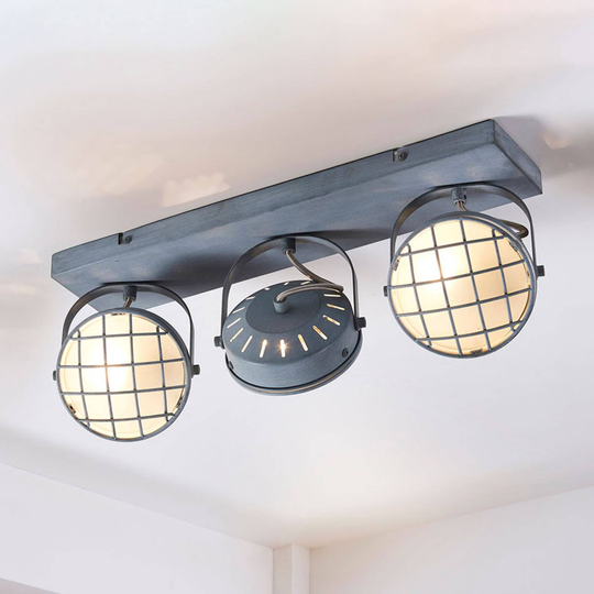 Tamin - grå LED-taklampa i industristil