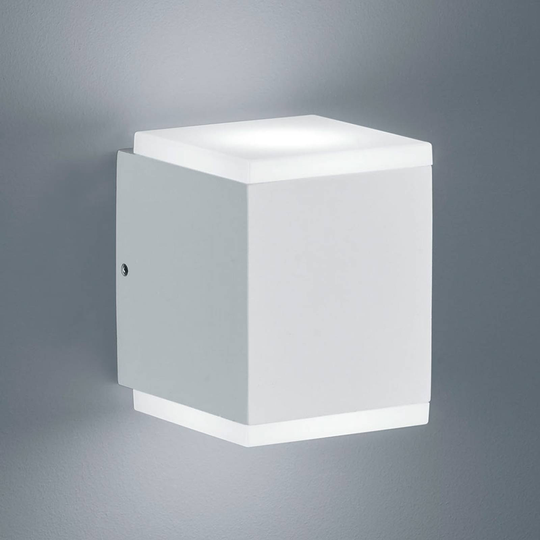Helestra Kibo - LED-utomhusvägglampa, matt vit