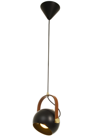 Bow Taklampa Singel Svart IP20