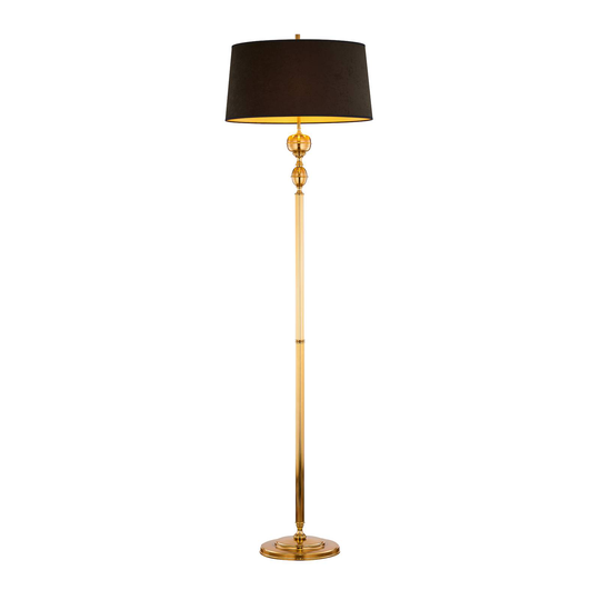 Golvlampa Baranio med tygskärm