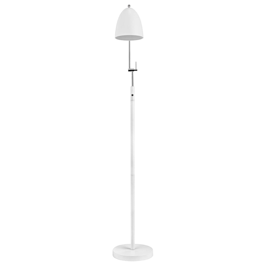 Golvlampa Alexander i delikat form, vit