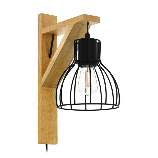 Vägglampa Rampside med burskärm