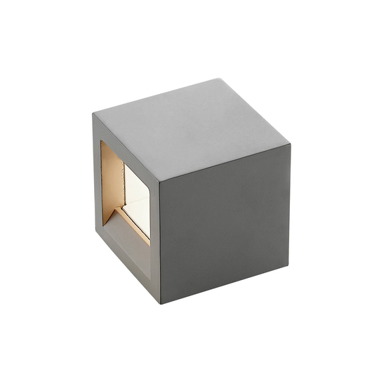 Lindby Quaso LED-vägglampa av betong, grå