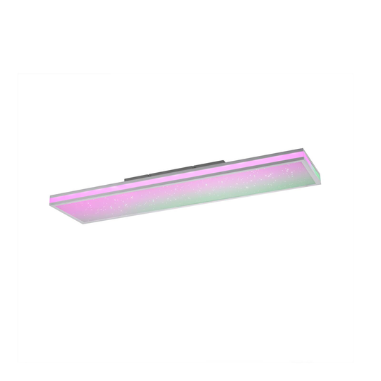 LED-taklampa Mario, CCT, RGB, 100x25 cm, vit