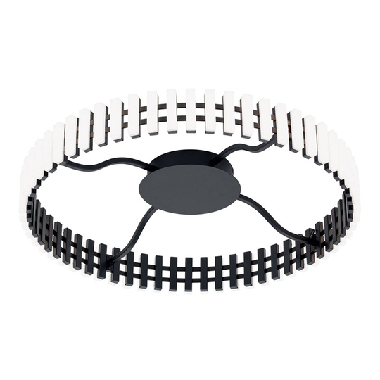 LED-taklampa Mansion, svart-vit Ø 63 cm