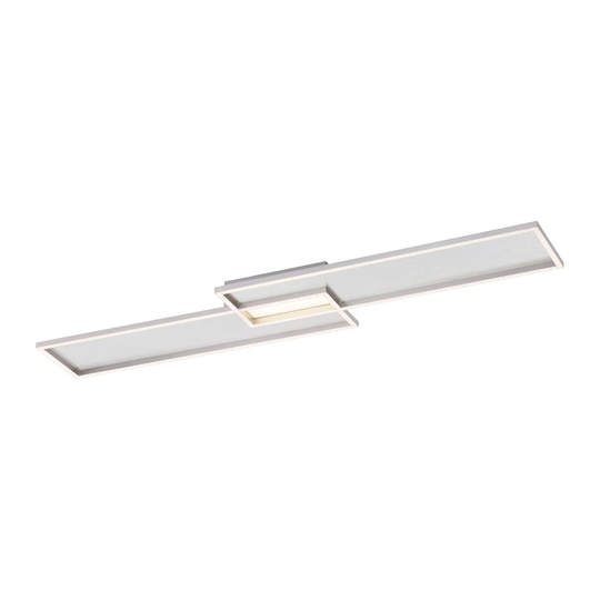LED-taklampa Amara, två rektanglar, silver