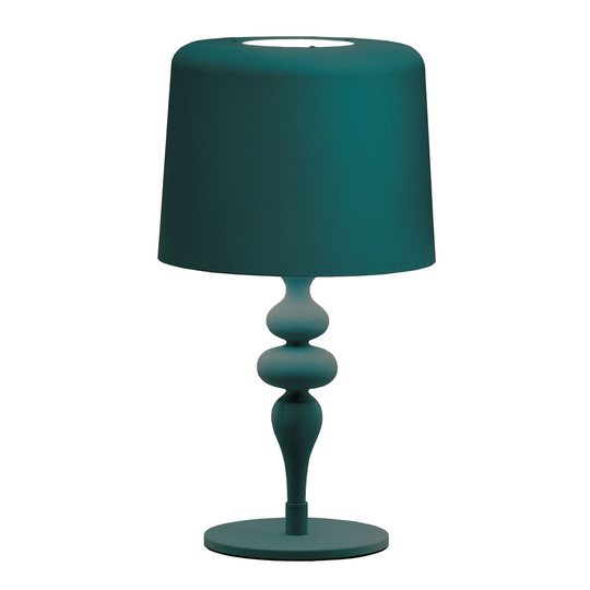 Bordslampa Eva TL1 M, höjd 53 cm oktangrön