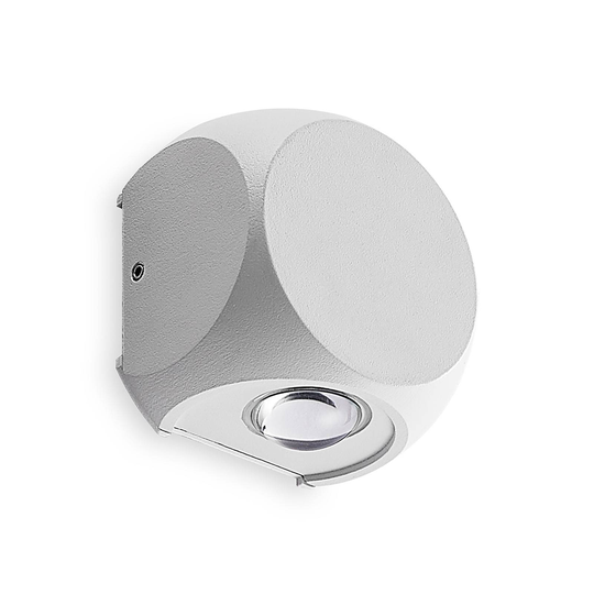 Lindby Esmani LED-vägglampa kantig 2 lampor, vit