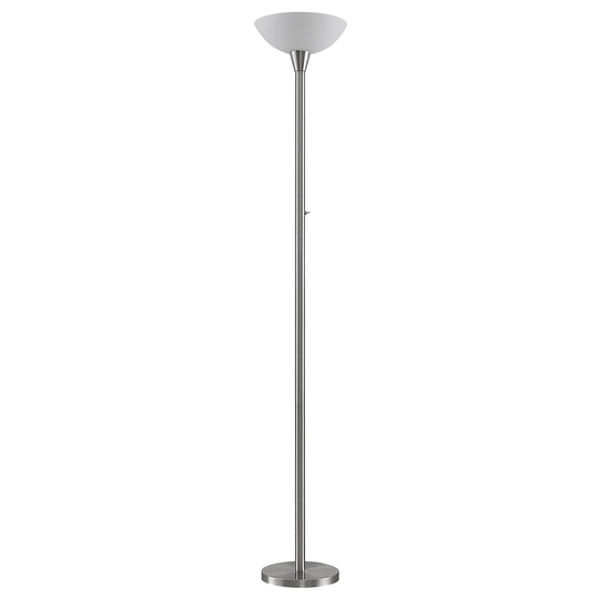 ELC Tariola golvlampa med glasskärm, nickel