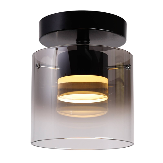 LED-taklampa Salerno, 2 700 K, 1 lampa, svart
