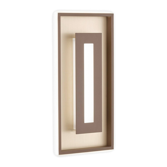 LED-vägglampa Bug, dimbar, rostfärgad/guld