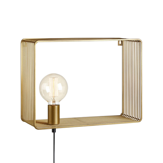 Vägglampa Shelf, guld