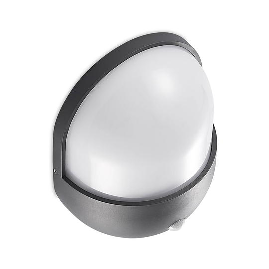 Lindby Dianko LED-utomhusvägglampa, rund sensor