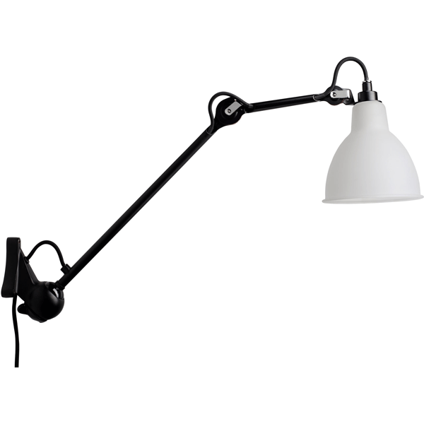 Lampe Gras N222 Vägglampa Matt Svart & Opalglas