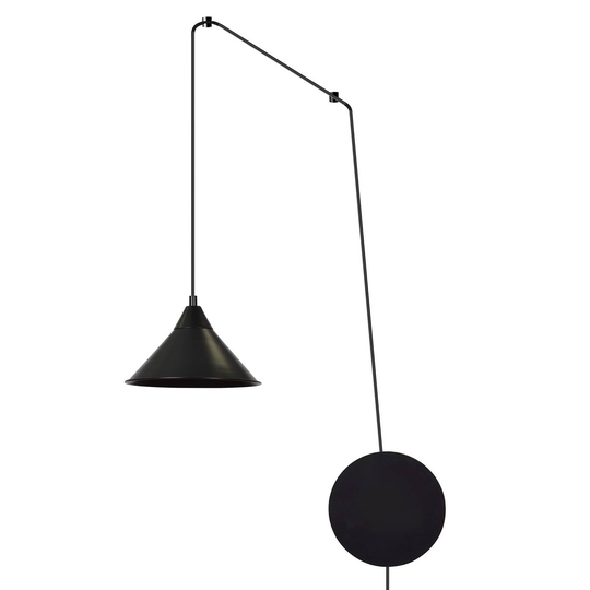 Vägglampa Ramo, svart, 1 lampa, metall