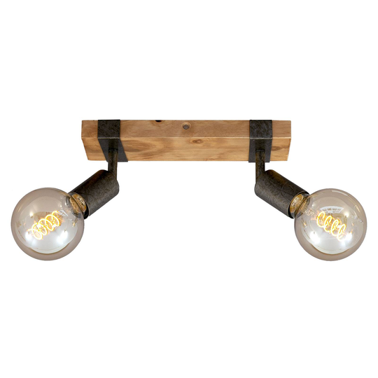Taklampa Wood Basic, 2 lampor