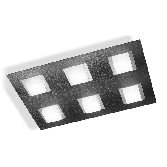 GROSSMANN Basic LED-taklampa, 6 lampor, antracit