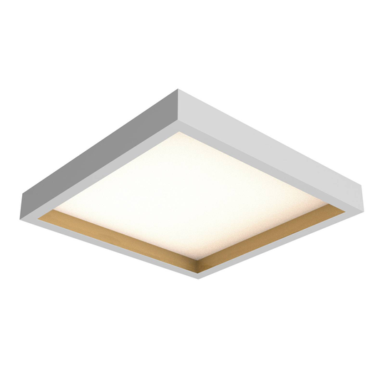 LED-taklampa Valencia, vit/guld, 60 x 60 cm