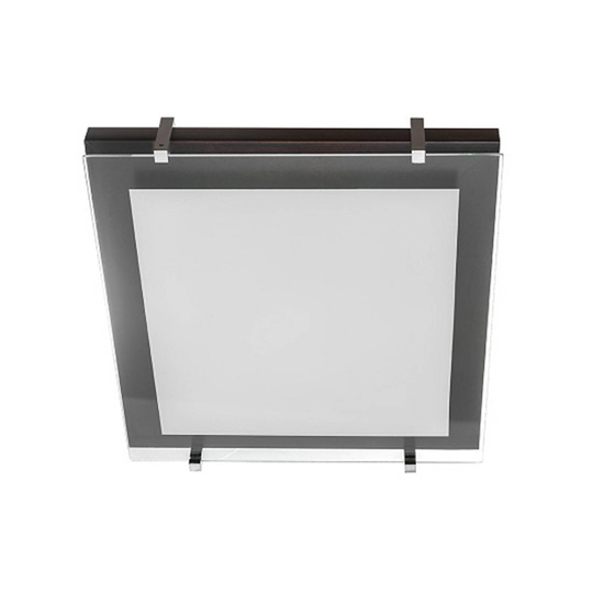 Taklampa P1 av trä och glas 30 x 30 cm