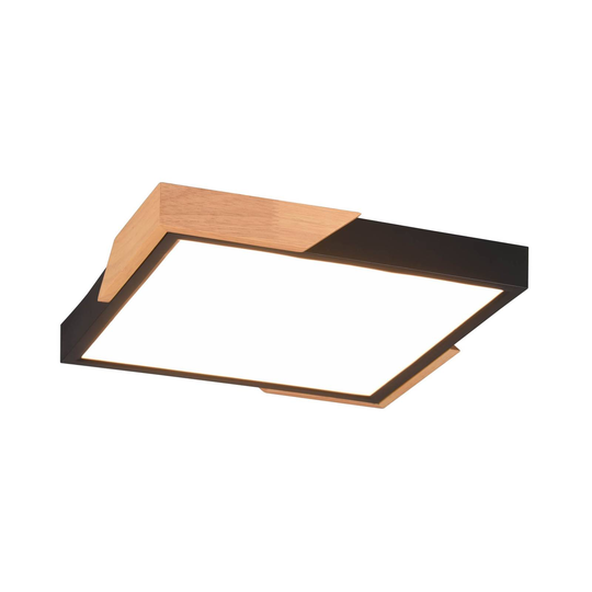 LED-taklampa Meta, 31,5x31,5cm, 3 000 K, svart